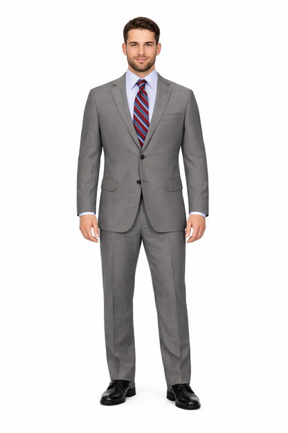 Modern Fit Tiglio Wool Double-Breasted Suit – Premium Tailored Formal Suit