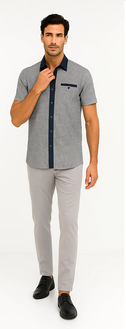 Mens Houndstooth Walking Suit by Dreams by Zacchi  2 Piece Lei sure Set in navy/white- $99