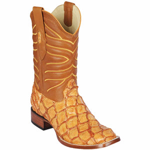 Men's Los Altos Monster Fish Skin Wide Square Toe Boots