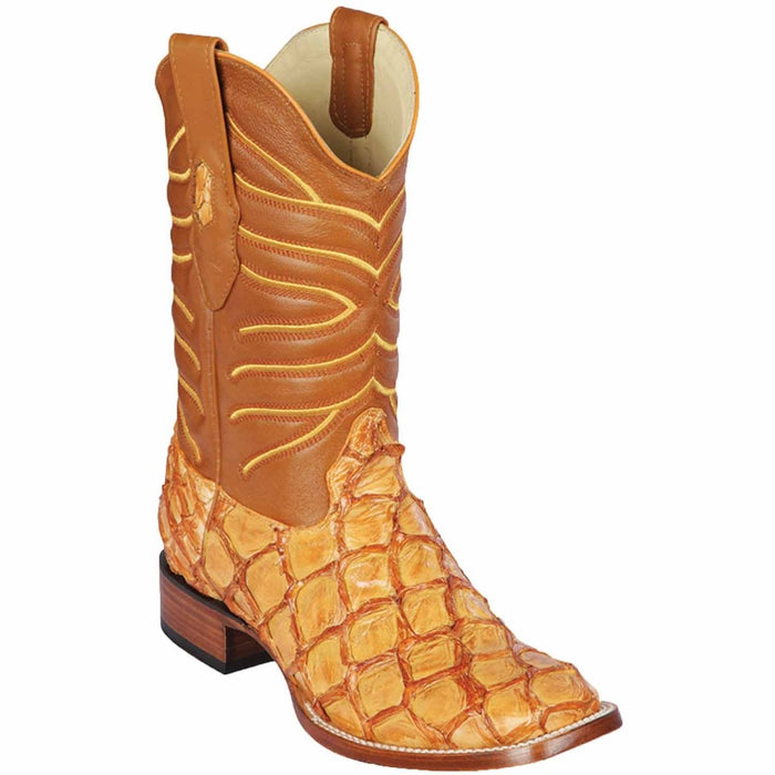 Men's Los Altos Monster Fish Skin Wide Square Toe Boots