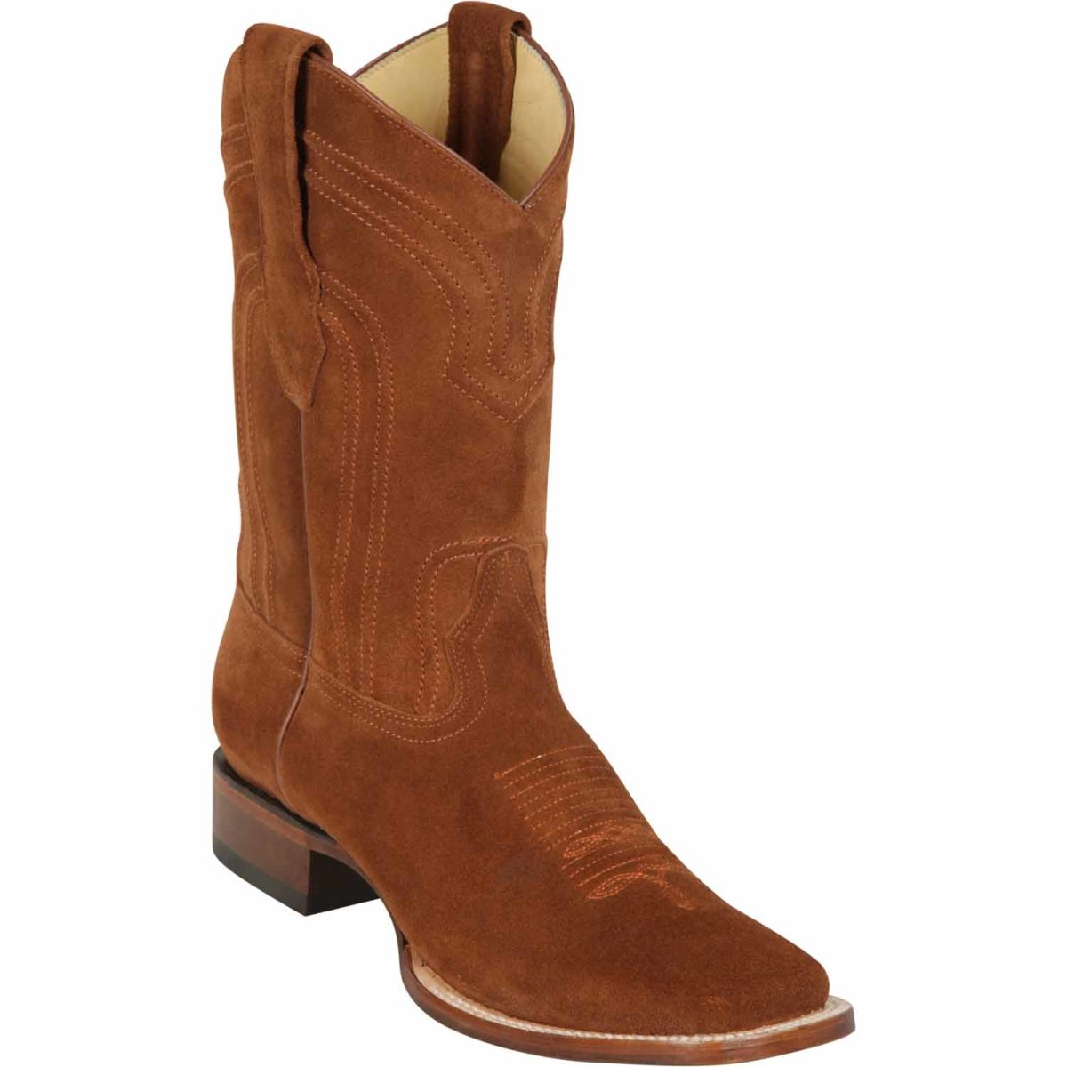 Men's Los Altos Wide Square Toe Suede Leather Boots