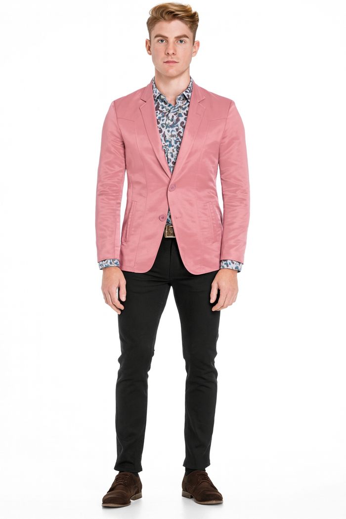 Men's Slim Fit Western Blazer Sportcoat Mauve Sacos Vaqueros Para Hombre
