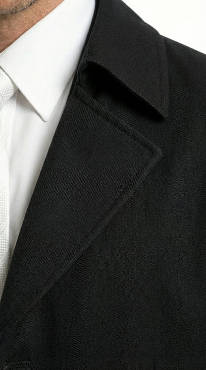 Men's Maxi  Black Full Length Zoot Suit – Vintage Gangster Style Long Coat Formal Suit