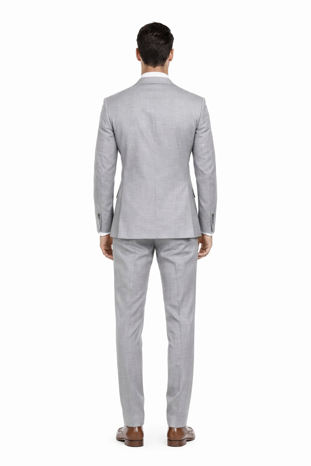 Mens Modern Fit Summer Wedding Suit Light Grey