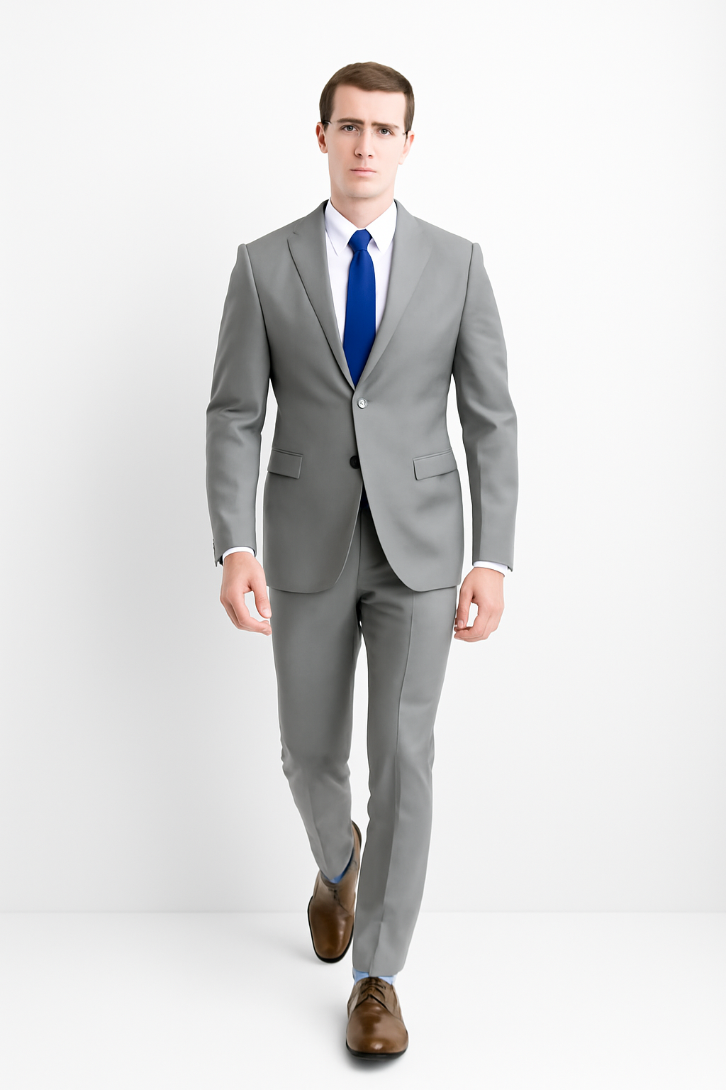 Mens Modern Fit Summer Wedding Suit Light Grey