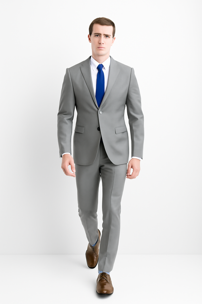 Mens Modern Fit Summer Wedding Suit Light Grey