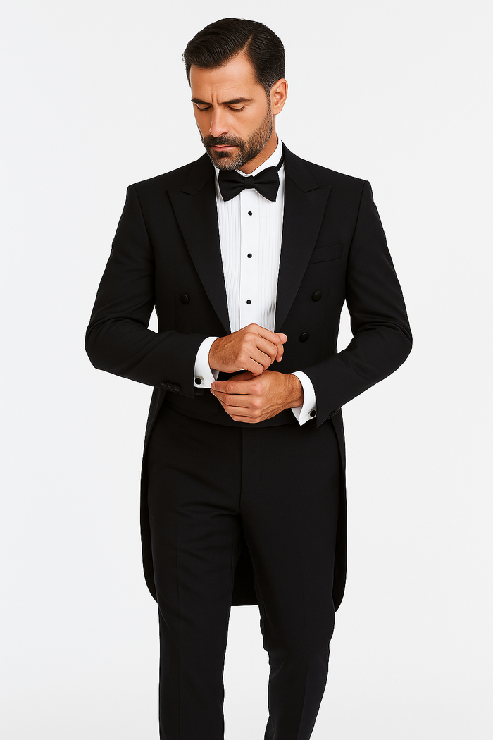 Mens Modern Tail Tuxedo in Black