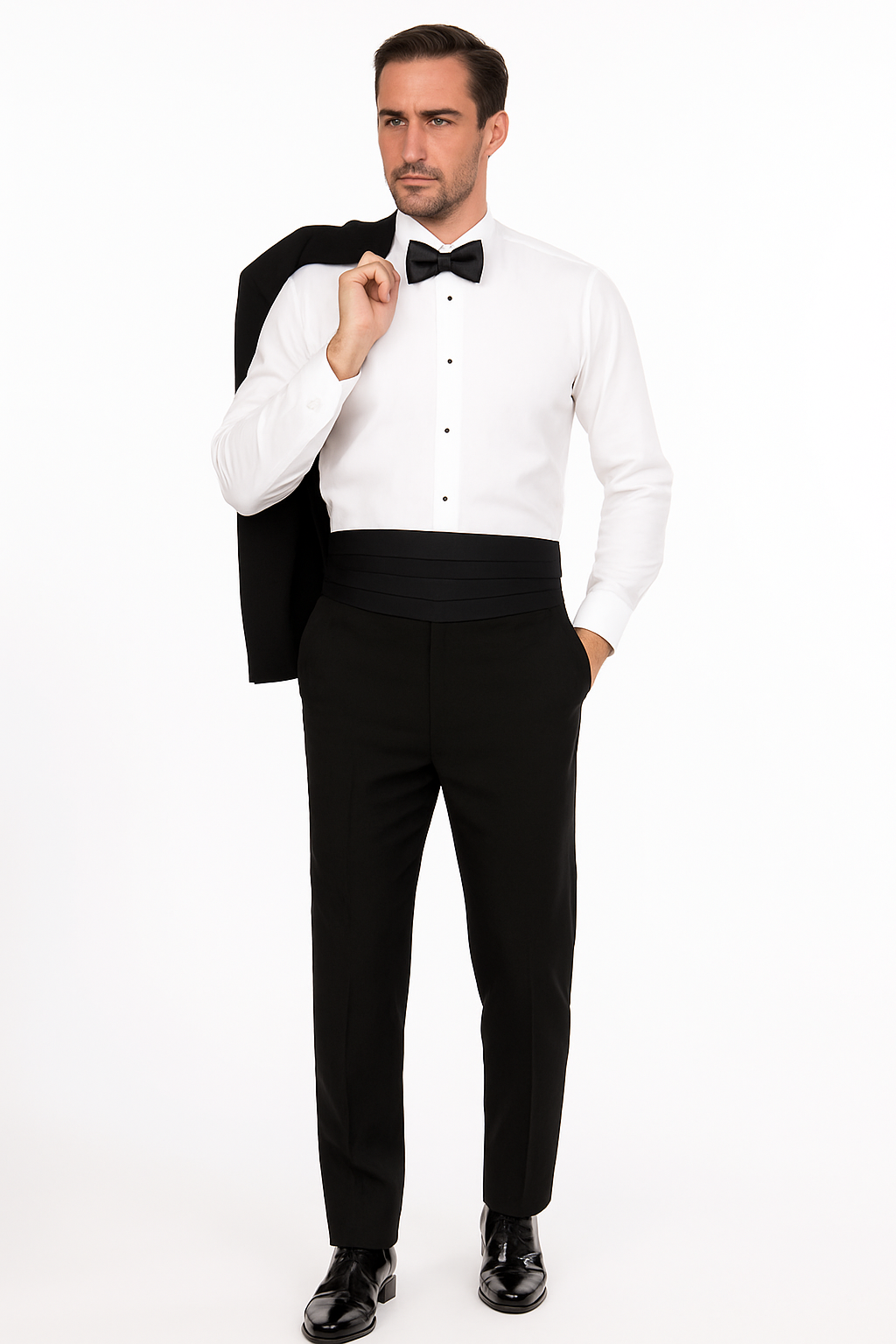 Mens Modern Tail Tuxedo in Black