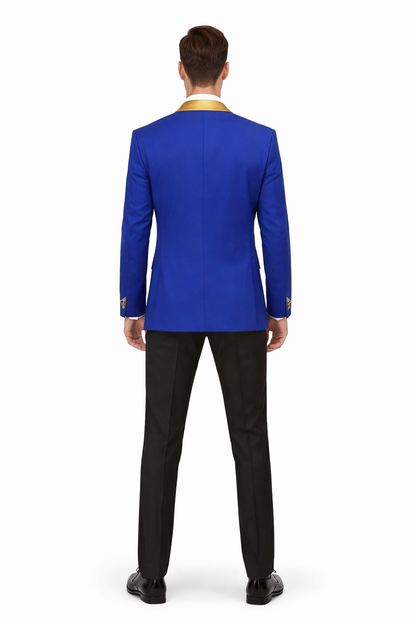 do you wear a khaki shirt with dress blue bravos Menstuxedousa Men's One Button Contrast Shawl Collar Dinner Jacket, Royal Blue & Gold do you wear a khaki shirt with dress blue bravos Menstuxedousa Men's One Button Contrast Shawl Collar Dinner Jacket, Royal Blue & Gold