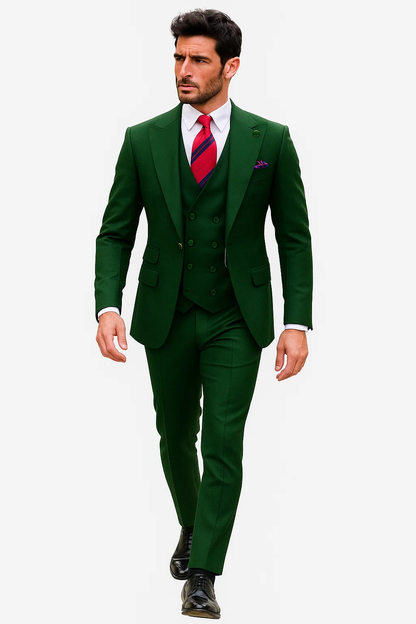 mens-one-button-peak-lapel-double-breasted-vest-wool-suit-in-hunter-green