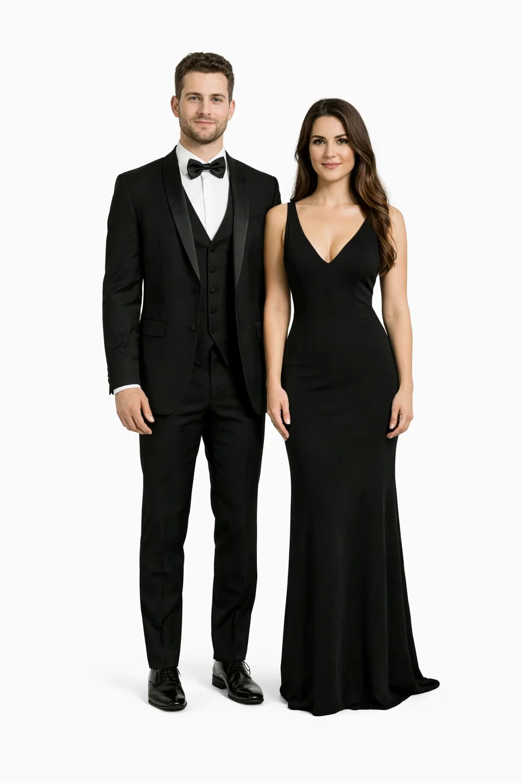 Mens One Button Satin Trim Shawl Tuxedo in Black Wool