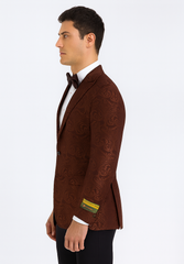 mens-paisley-blazer-floral-pattern-rust-copper-color-and-black-mix-light-brown-color-tuxedo-dinner-jacket