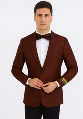 mens-paisley-blazer-floral-pattern-rust-copper-color-and-black-mix-light-brown-color-tuxedo-dinner-jacket