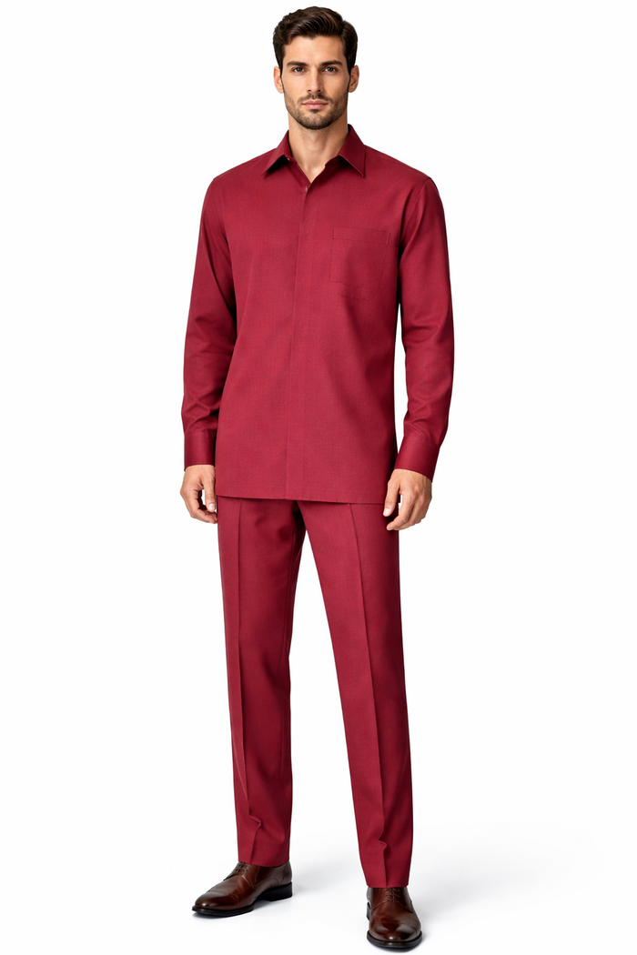 Men's Plain Long Sleeve Casual Walking Suit
