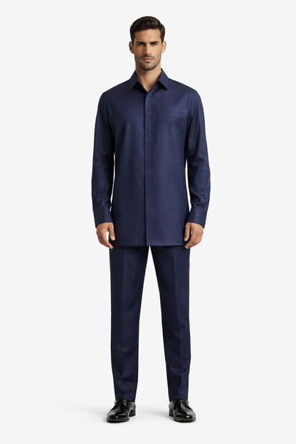 Men's Plain Long Sleeve Casual Walking Suit