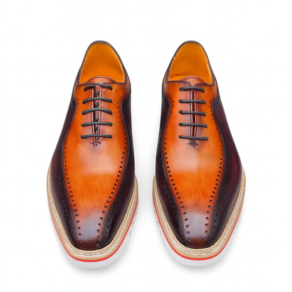 Stylish Two-Tone Brogue Oxford