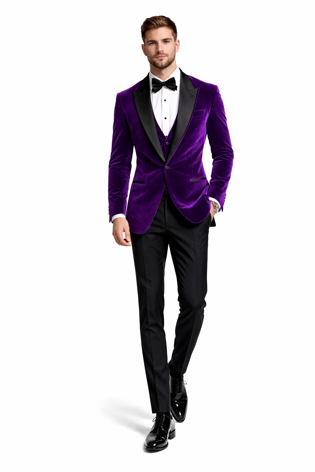 Purple Prom Suit - Purple Prom Outfit - Purple Prom Velvet  Tuxedo