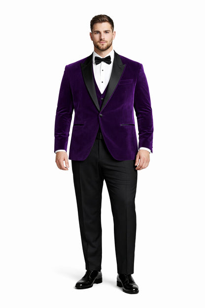 Menstuxedousa Purple Velvet Tuxedo Suit for Men Menstuxedousa Purple Velvet Tuxedo Suit for Men