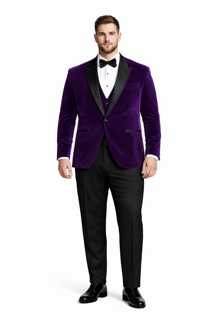 Purple Prom Suit - Purple Prom Outfit - Purple Prom Velvet  Tuxedo
