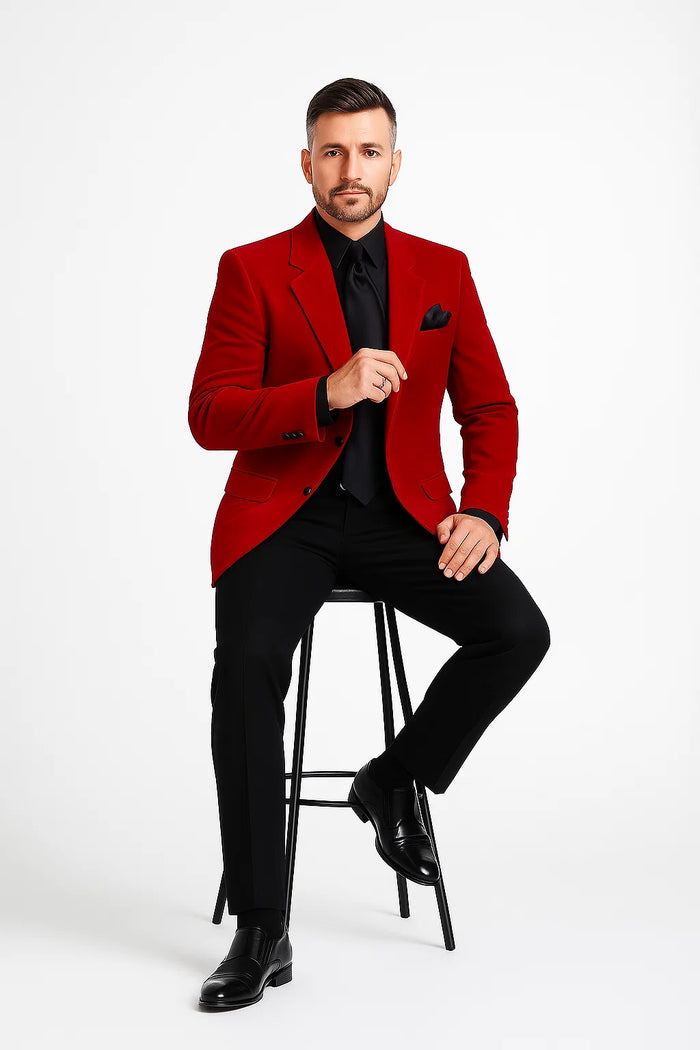 Men's Robert De Niro Casino Movie Blazer in Red