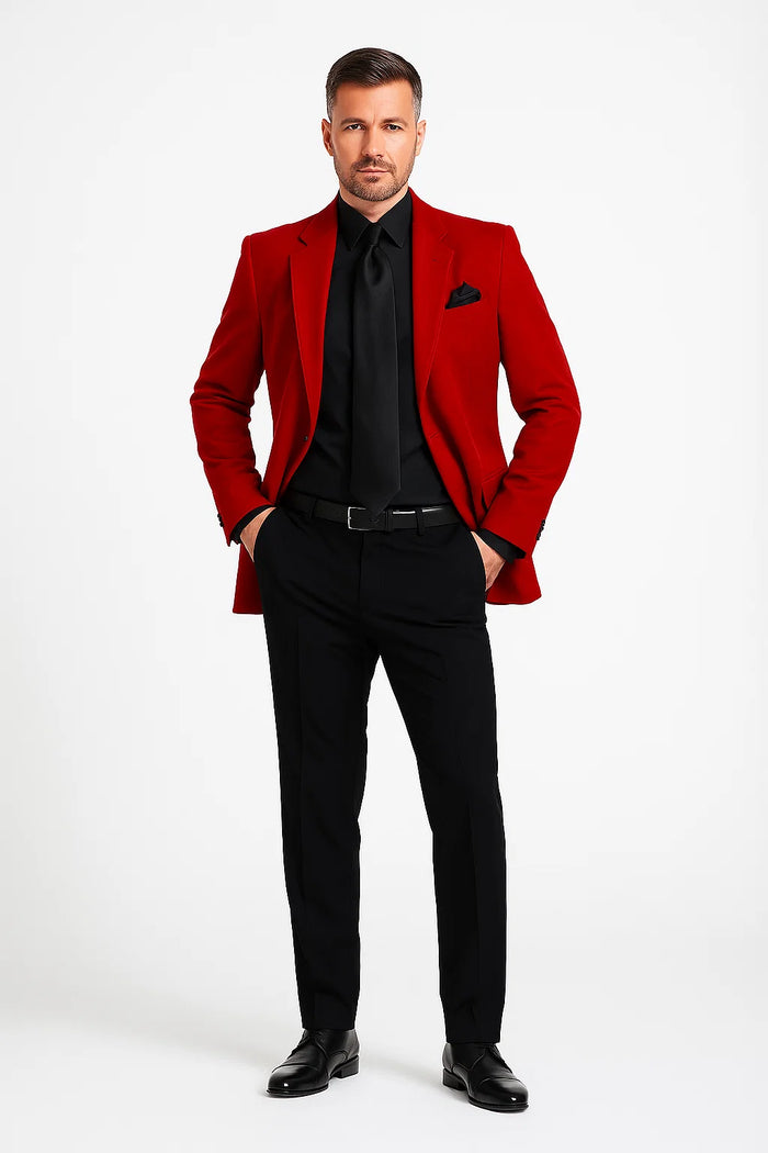 Men's Robert De Niro Casino Movie Blazer in Red