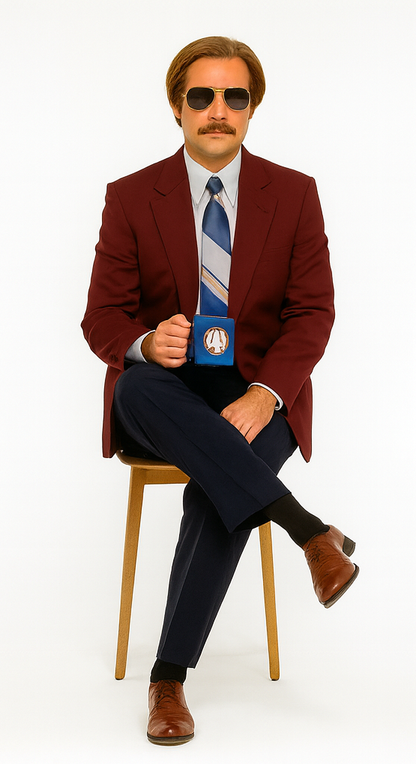 Mens Ron Burgundy Blazer  Classic Burgundy Suit Jacket for Formal