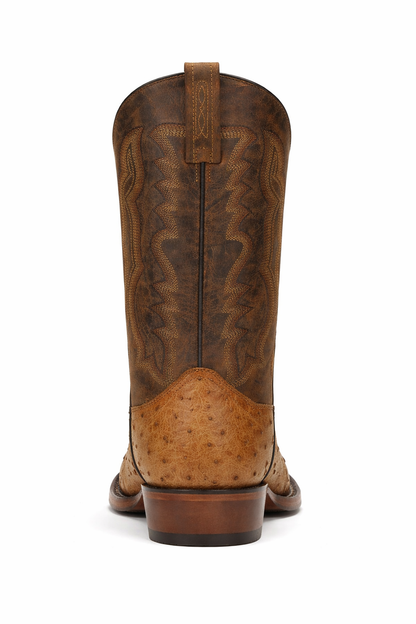 Dan Post Gehrig Men's Saddle Western Ostrich Boots