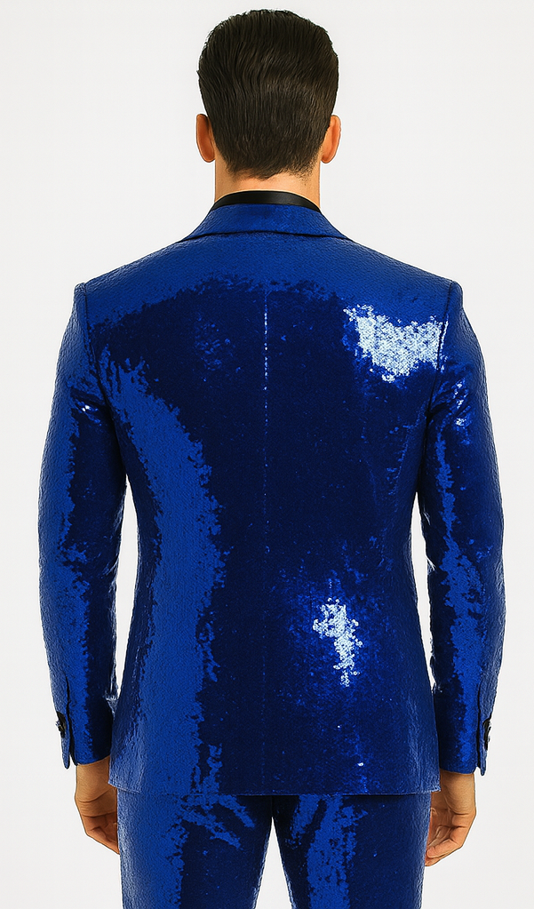 Mens Sequin Suit - Red Tuxedo - Party Suits - Stage Suit