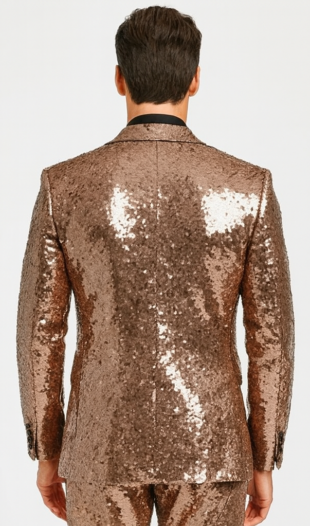Mens Sequin Suit - Red Tuxedo - Party Suits - Stage Suit