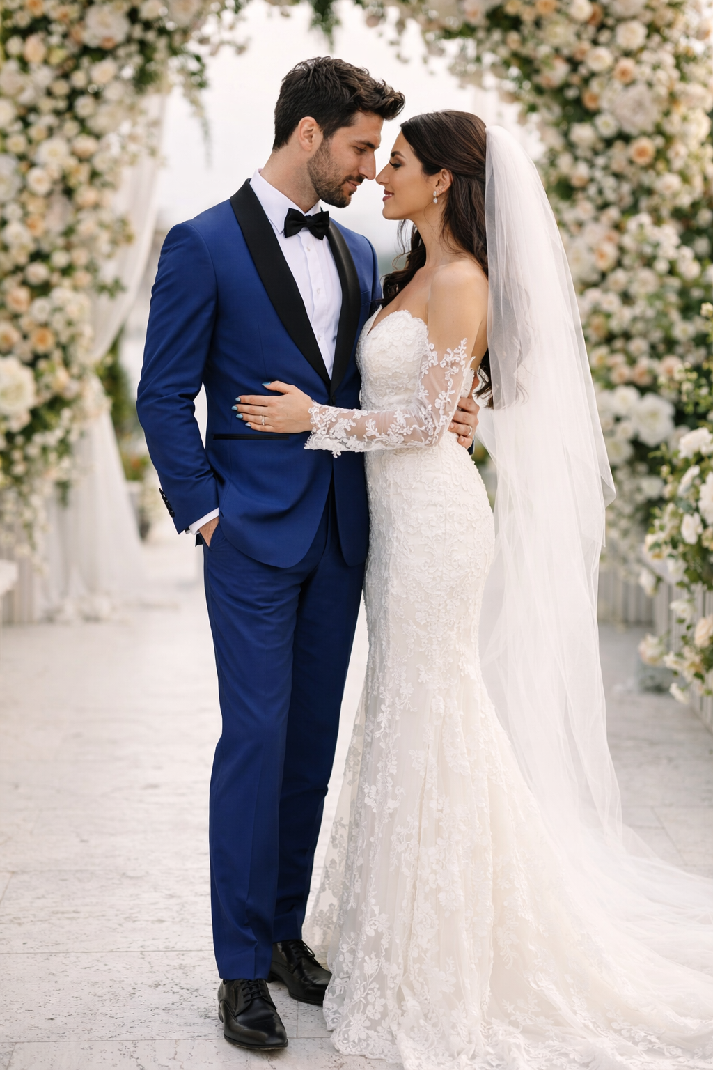 Mens Slim Fit 1 Button Shawl Prom Tuxedo in Royal Blue - Mens Slim Fitted Tuxedo