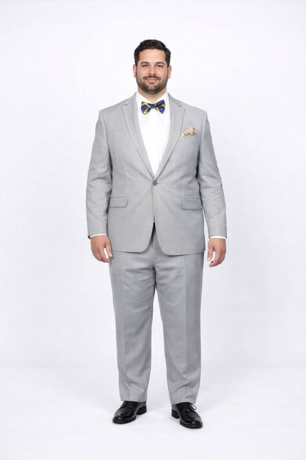Men'S Slim Fit Suit - Fitted Suit - Skinny Suit Men'S Light Gray Flap Front Pockets Peak Lapel Suit