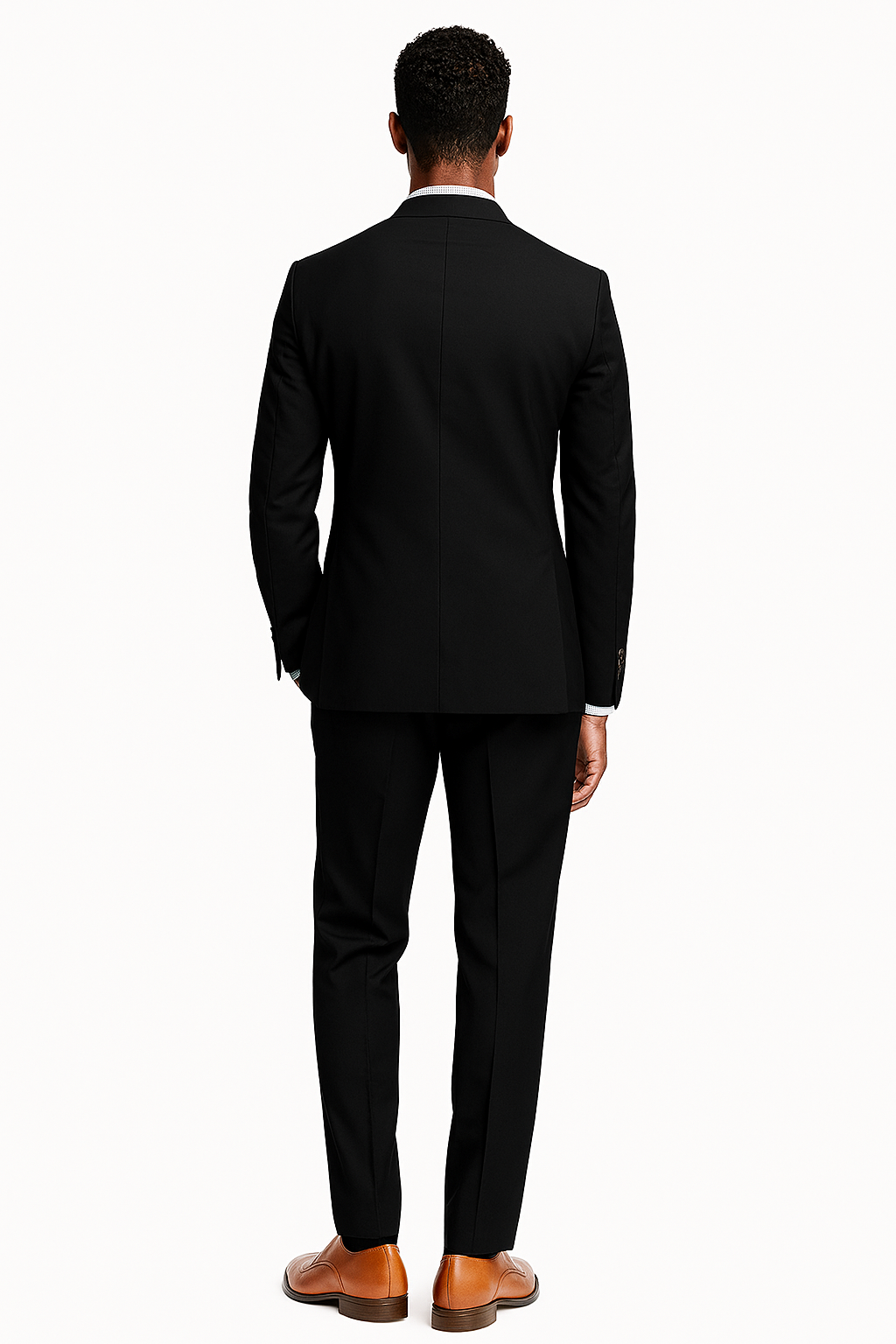 Mens Slim Fit Suit Solid Black