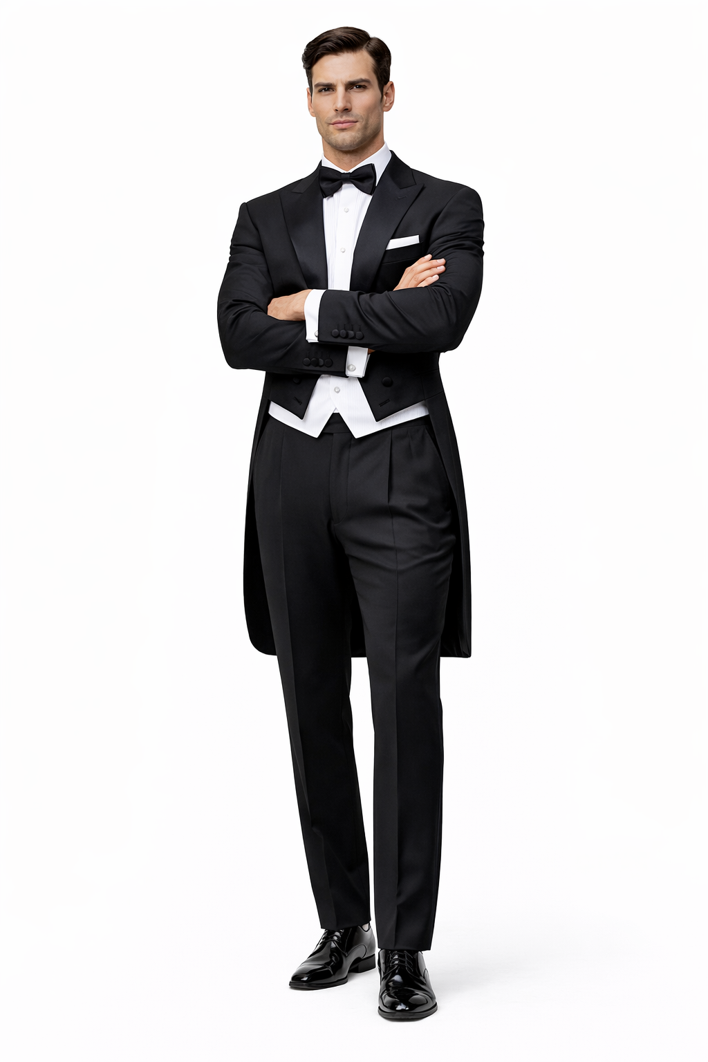 Men's Slim Fit Tail Tuxedo in Black - Men's Slim Fitted Tuxedo