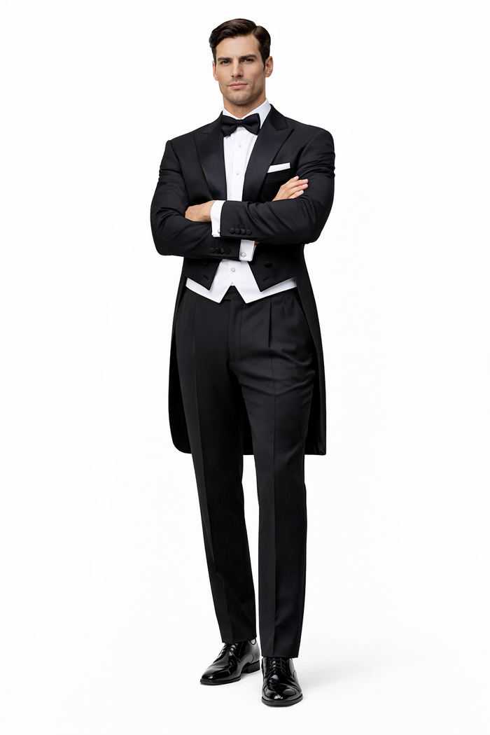 Men's Slim Fit Tail Tuxedo in Black - Men's Slim Fitted Tuxedo