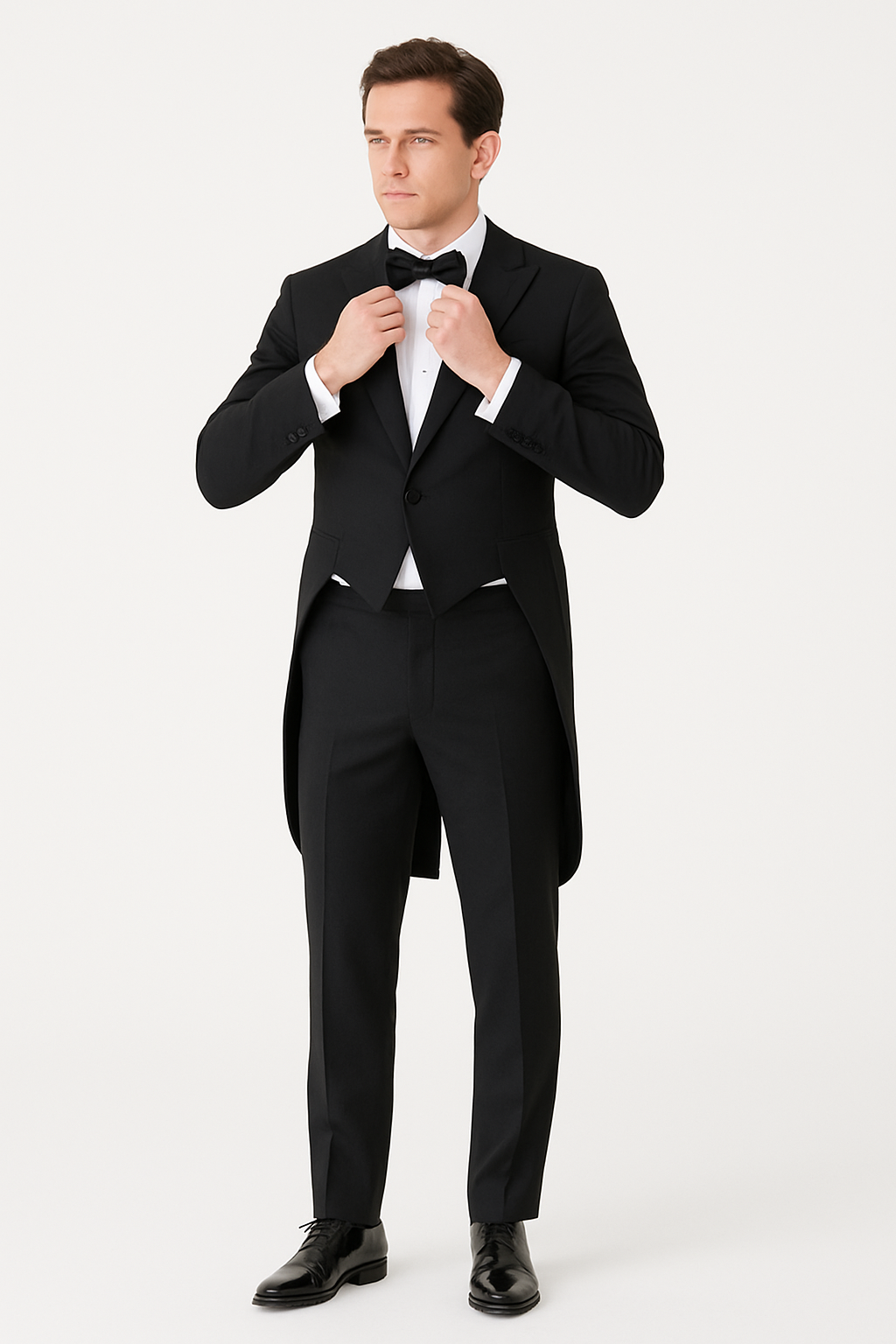 Mens Slim Fit Tail Tuxedo in Black - Mens Slim Fitted Tuxedo