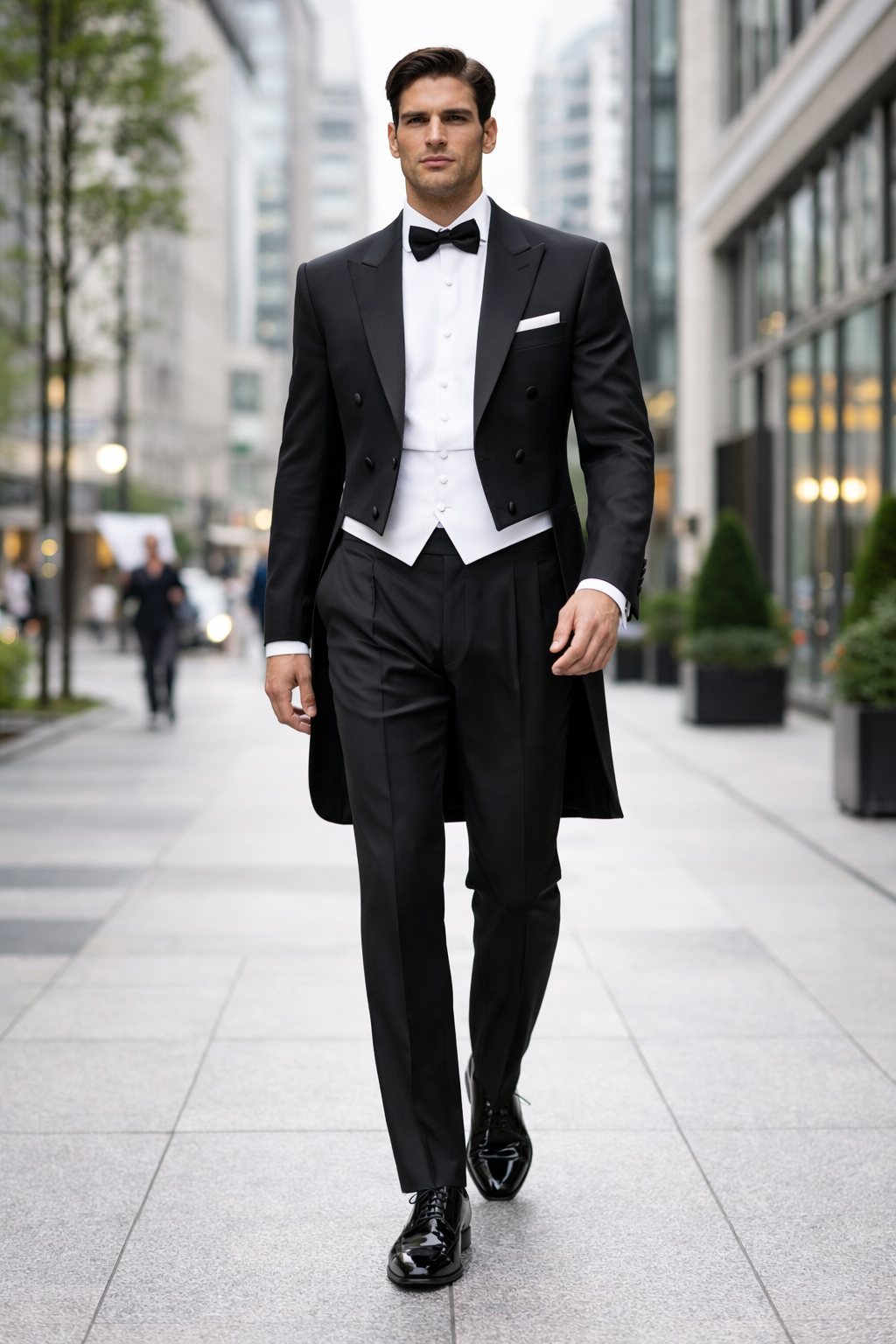 Men's Slim Fit Tail Tuxedo in Black - Men's Slim Fitted Tuxedo