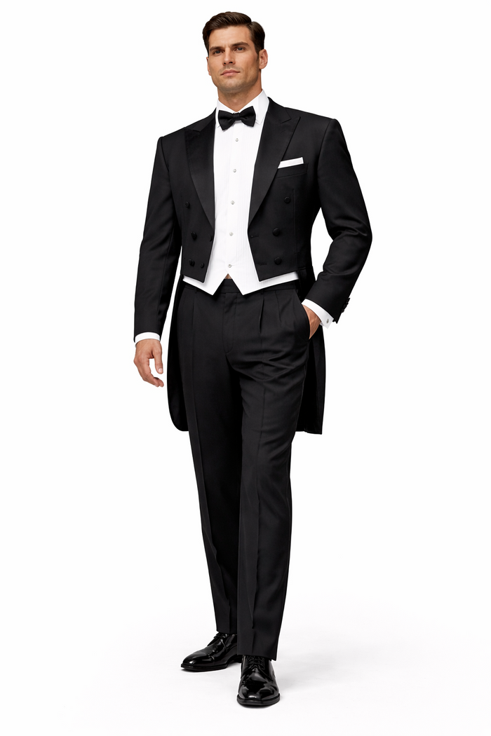 Men's Slim Fit Tail Tuxedo in Black - Men's Slim Fitted Tuxedo