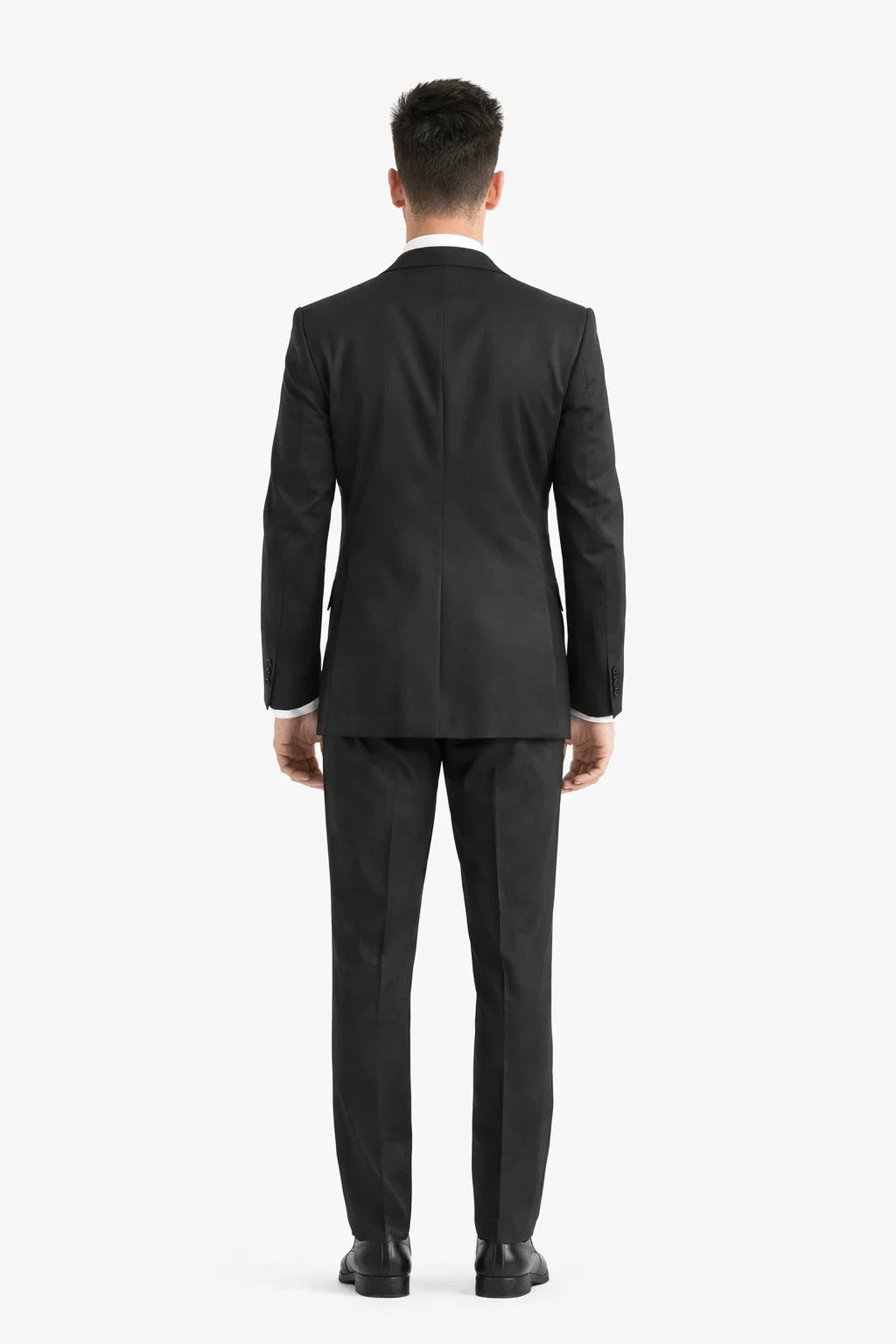 Mens Vested 2 Button Slim Fit Wool Black - Mens Slim Fitted