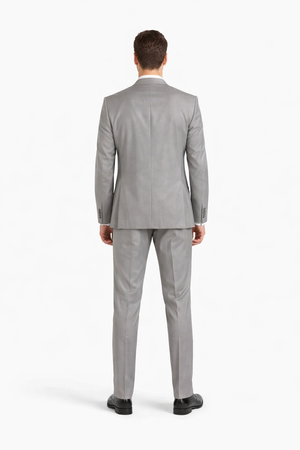 Mens Vested Wedding Tuxedo in Light Grey - Mens Slim Fitted Tuxedo