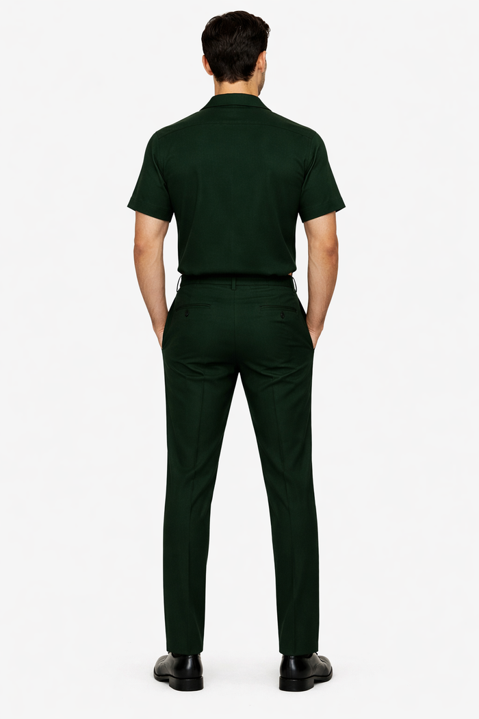 Mens Walking Suit in Color hunter green leisure suit casual Matching Shirt and Pants $99