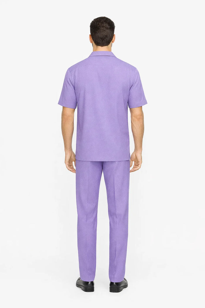 Mens Walking Suit in Color purple leisure suit casual Matching Shirt and Pants $99