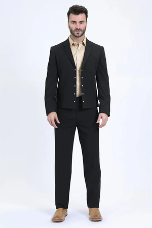 Men's Western Sport Suit - Black