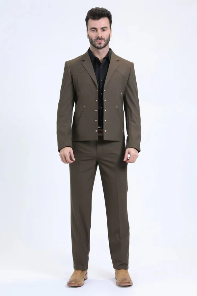 Men's Western Sport Suit - Brown