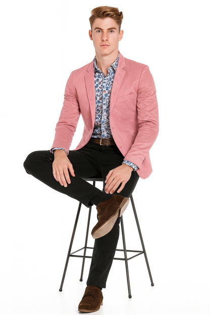 Men's Slim Fit Western Blazer Sportcoat Mauve Sacos Vaqueros Para Hombre