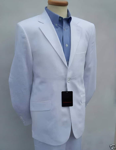 Linen Suit - Mens Summer Suits White Color - Beach Wedding Suit