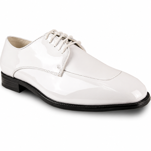 Men Dress Shoe TADI Oxford Formal Tuxedo for Prom & Wedding White Patent