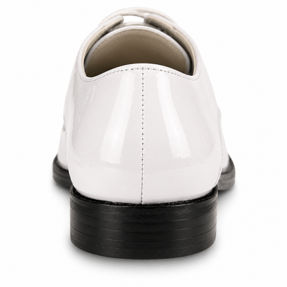 Men Dress Shoe TADI Oxford Formal Tuxedo for Prom & Wedding White Patent