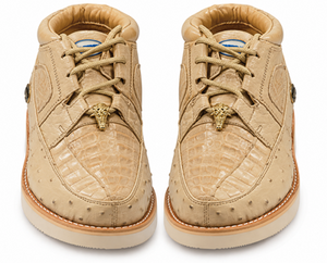 Men's Wild West Boots Caiman and Ostrich Skin Shoe 2ZA050211