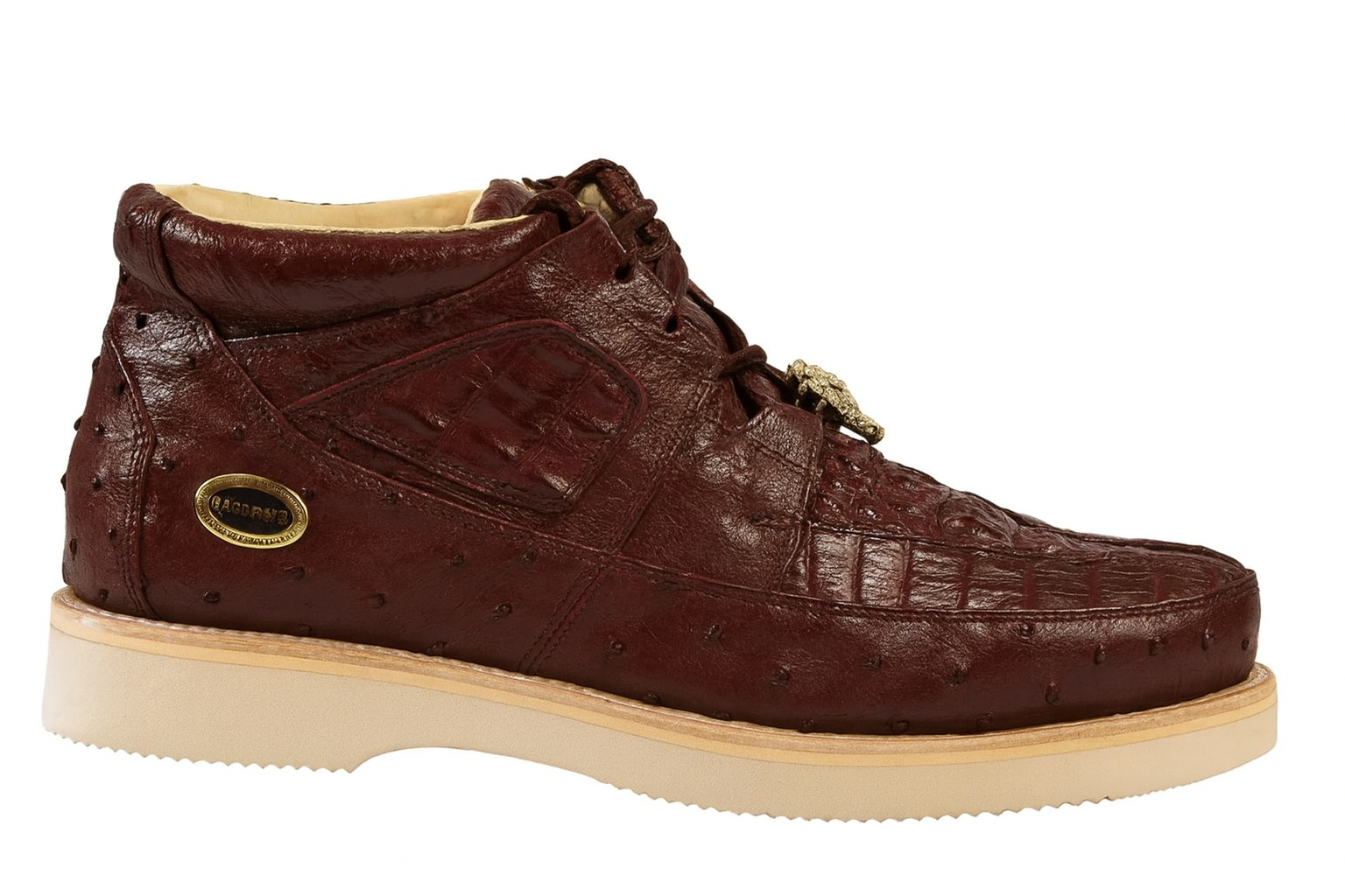 Men's Wild West Boots Caiman and Ostrich Skin Shoe 2ZA050206