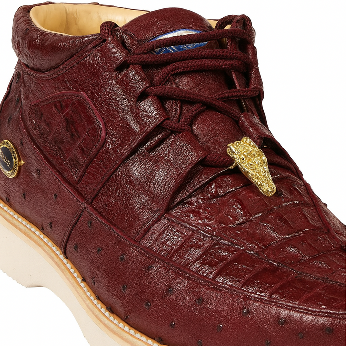 Men's Wild West Boots Caiman and Ostrich Skin Shoe 2ZA050206